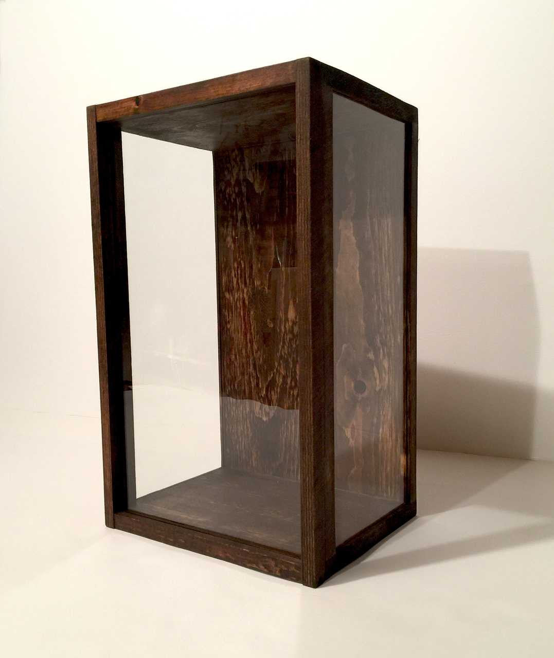 3-Sided Glass Display Case - 11"W x 19"H x 8"D