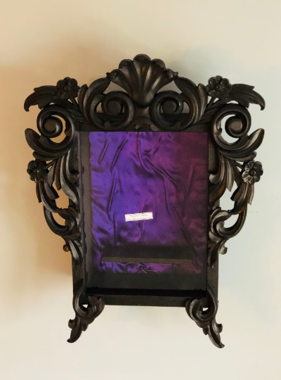 Rare Book Display Case with Custom Wooden Book Mount & UV-Protected Glass  - 9"W x 12"H x 3"D
