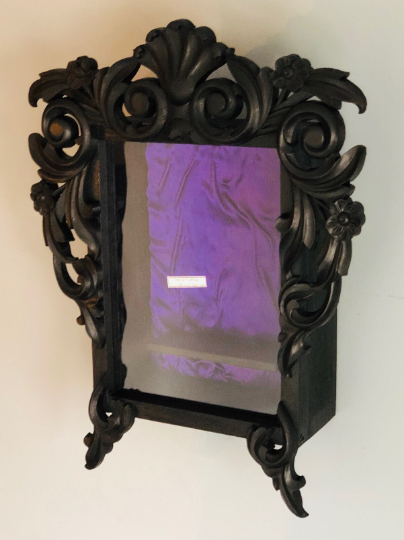 Rare Book Display Case with Custom Wooden Book Mount & UV-Protected Glass  - 9"W x 12"H x 3"D