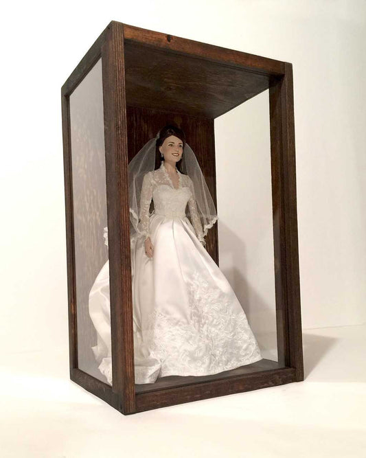 3-Sided Glass Display Case - 11"W x 19"H x 8"D