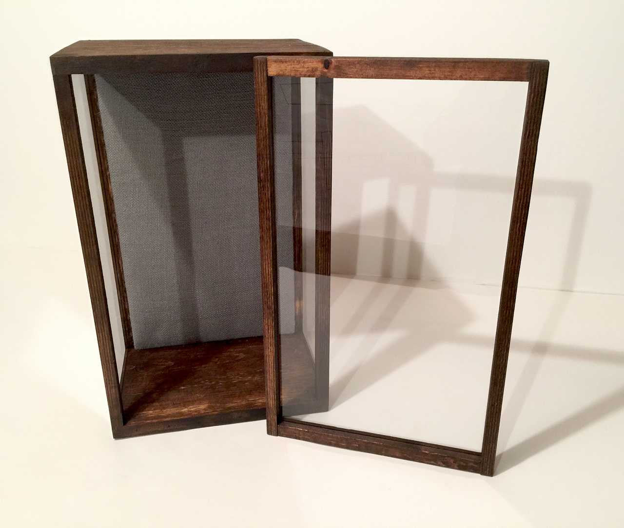 3-Sided Glass Display Case - 11"W x 19"H x 8"D