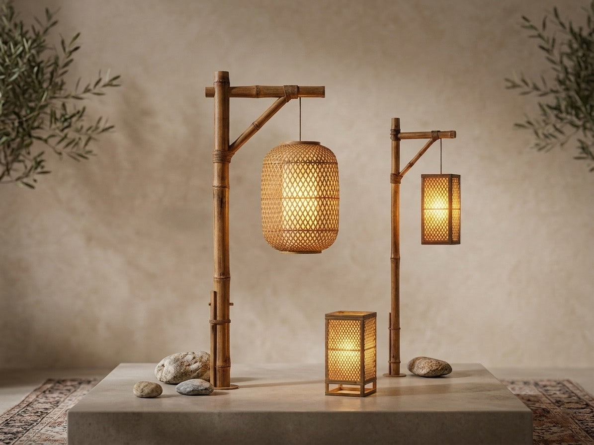 TFM Bamboo Weave Hanging Lantern