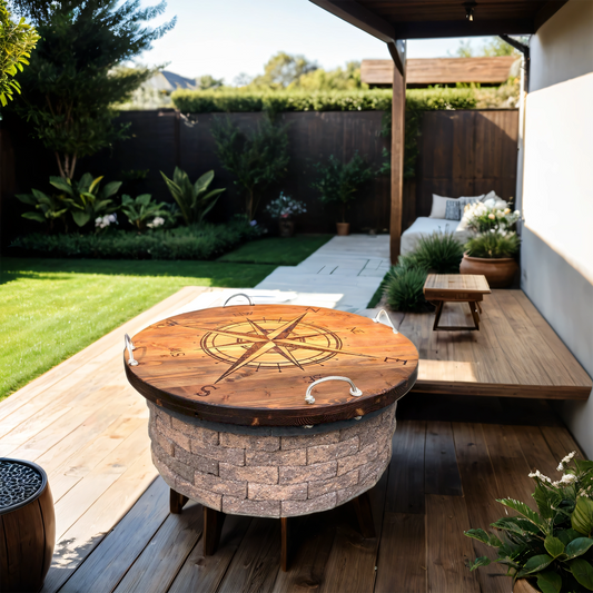 The Nautical Fire Pit Cover Table