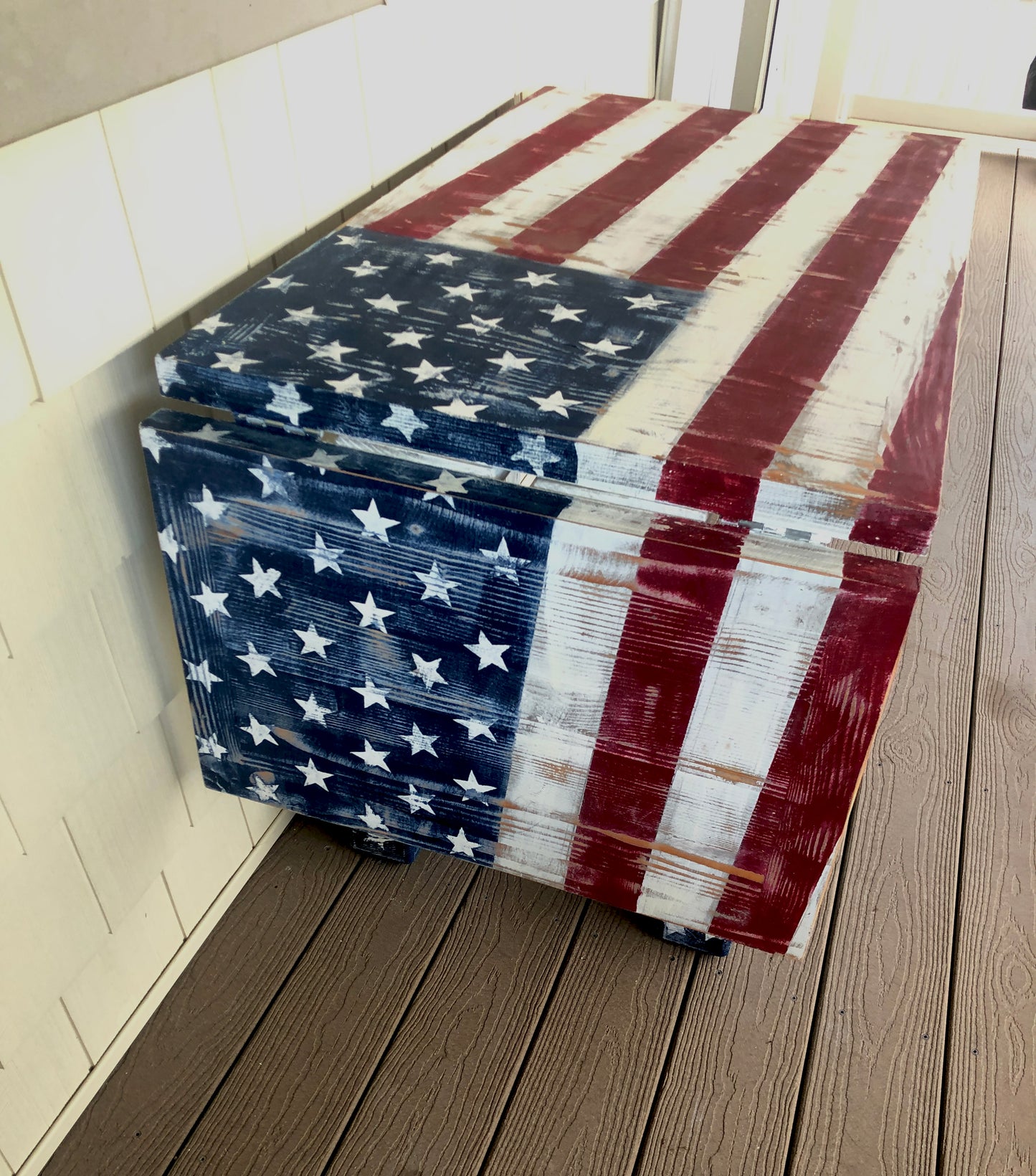 American Flag Drop-Leaf Accent Table