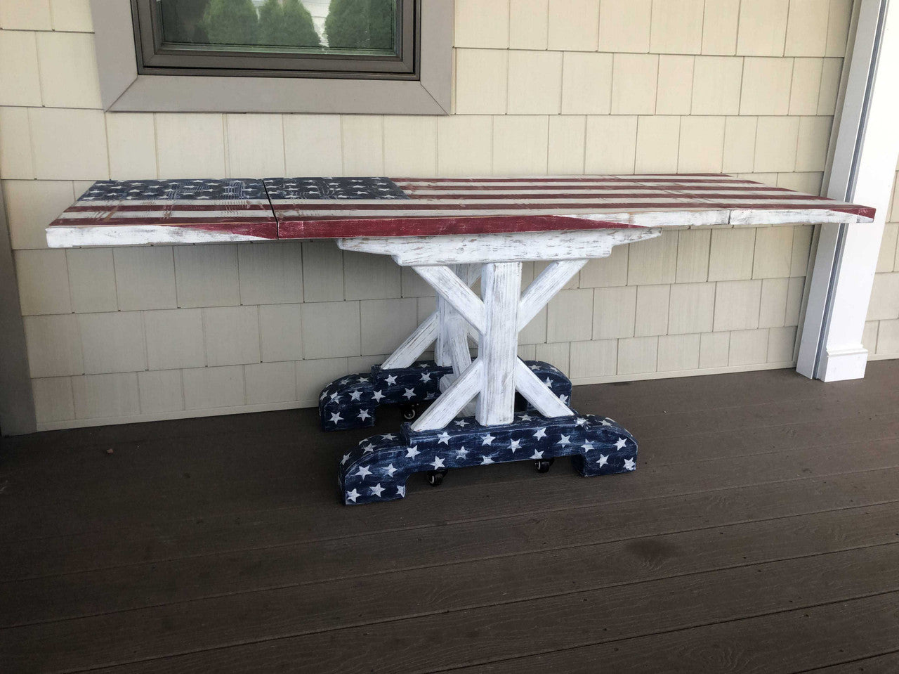 American Flag Drop-Leaf Accent Table