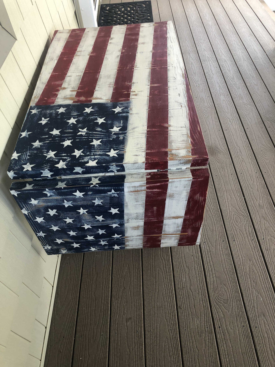 American Flag Drop-Leaf Accent Table